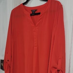 Multiples Vibrant Red Blouse